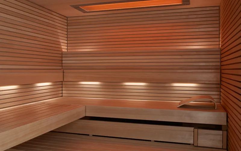 Sauna iç mekân uygulama örneği